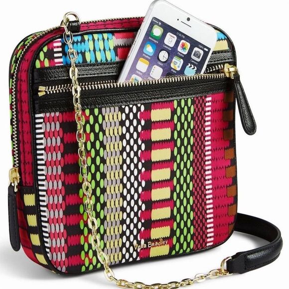 Vera Bradley Handbags - Vera Bradley Elena Crossbody Bag Cha-Cha Floral Print Multicolor